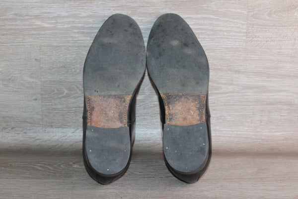 Chaussure Richelieu Cuir Noir Boston – Taille 44 - Made in England