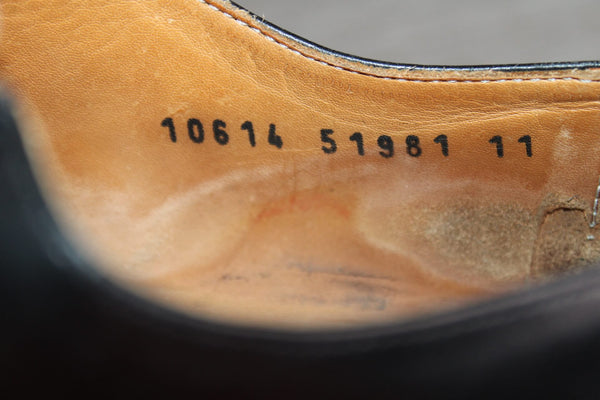 Chaussure Richelieu Cuir Noir Boston – Taille 44 - Made in England