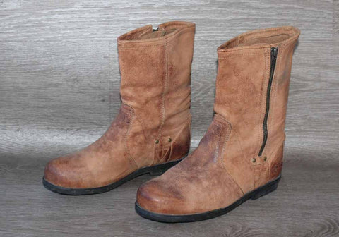 Bottes Vintage Palladium Cuir Beige – T40 Unisexe – Très Bon État