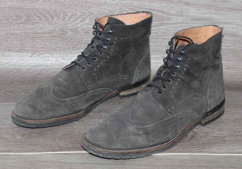 Bottine en Daim Gris Baxton – Taille 45 – Occasion Bon Etat