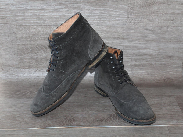 Bottine en Daim Gris Baxton – Taille 45 – Occasion Bon Etat