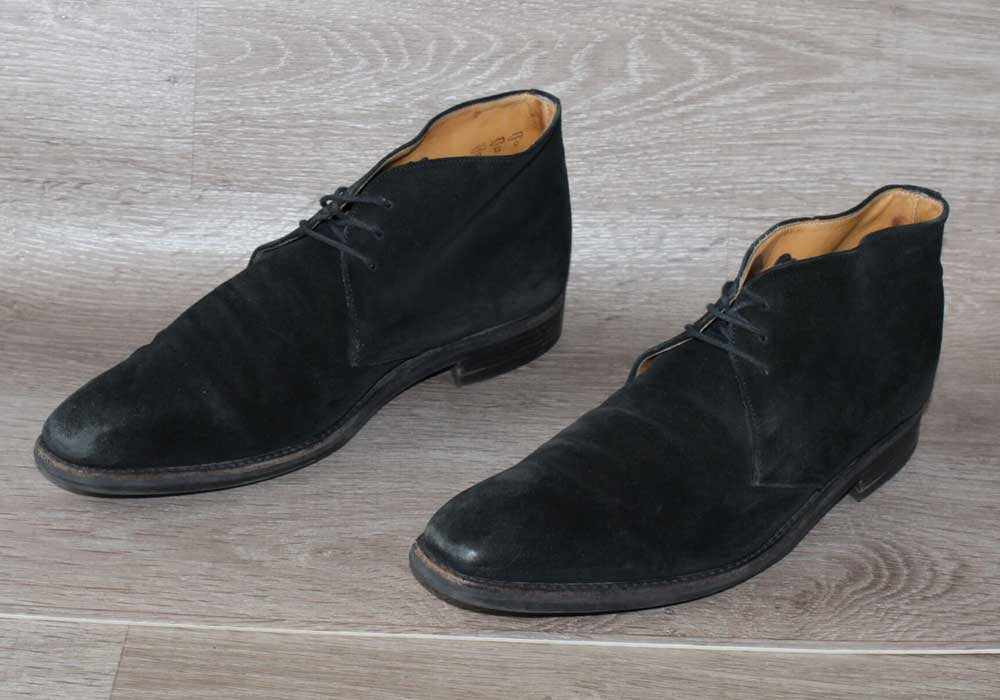 Bottines Finsbury Daim Noir – Taille 42 – Occasion Made in England