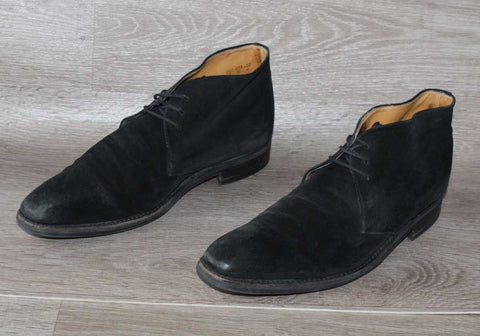 Bottines Finsbury Daim Noir – Taille 42 – Occasion Made in England