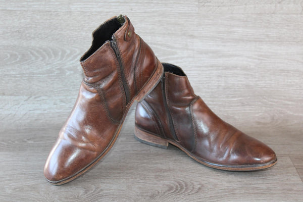 Bottines Minelli cuir marron – Taille 40 – Bon état Made in Portugal
