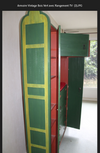 Armoire Vintage Bois Vert avec Rangement TV – 6 Tiroirs & 4 Portes – 150x210 cm