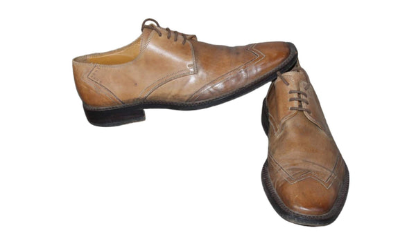 Chaussure Derby Cuir Marron Heyraud – Taille 41 – Occasion très bon état Made in Italy