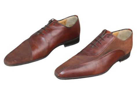 Chaussure Richelieu Cuir Marron Heyraud – Taille 44 – Occasion très bon état Made in Italy