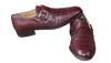 Chaussure à Boucles Cuir Bordeaux Manfield - Taille 41 – Occasion Très Bon état Made in Italy