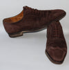 Chaussures Richelieu en Daim Marron Bowen – Taille 43 – Élégance Made in England