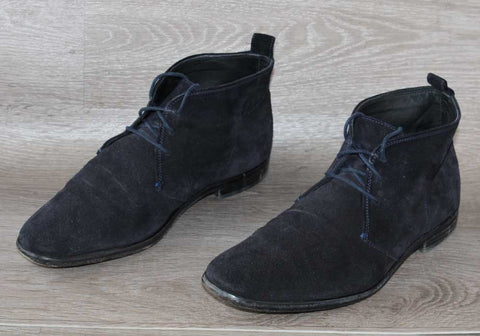 Desert Boot Minelli Daim Bleu Marine – Taille 42 – Occasion Bon état Made in Italy