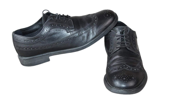 Geox Respira Chaussure Derby Cuir Noir - Taille 39 – Occasion Très Bon état