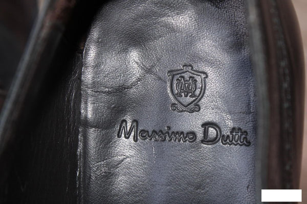 Massimo Dutti Chaussure Oxford Cuir Noir – Taille 44 – Occasion très bon état Made in Spain