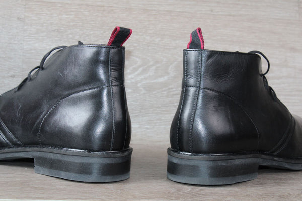 Desert Boots Cuir Noir Eram - Taille 44 EU – Élégance et Confort au Quotidien