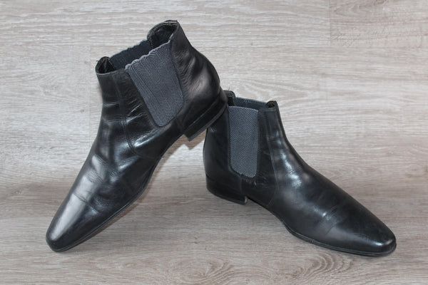 Bottines Chelsea Minelli Cuir Noir – Taille 44 – Très bon état Made in Italy