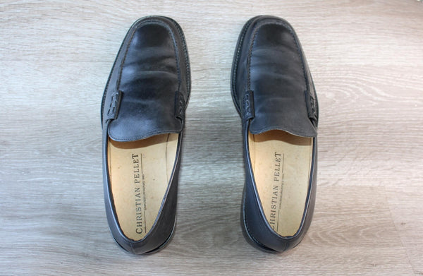 Chaussure Mocassin Cuir Noir Christian Pellet – Taille 44,5 – Occasion Très Bon état