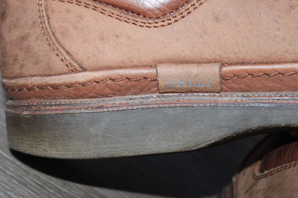 Chaussures Bally Hermit Vintage Cuir Marron 39,5 Unisexe – Made in Italy