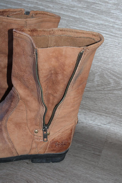 Bottes Vintage Palladium Cuir Beige – T40 Unisexe – Très Bon État