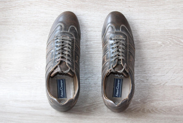 Sneakers Allen Cooper cuir marron – Taille 42 – Très bon état