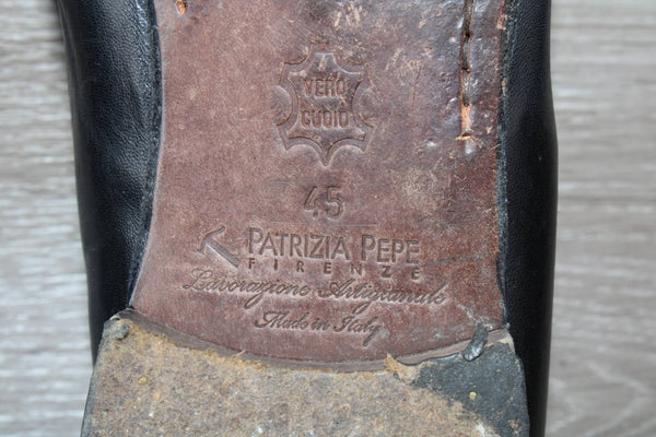 Richelieu Patrizia Pepe Firenze cuir noir – Taille 45 - Occasion