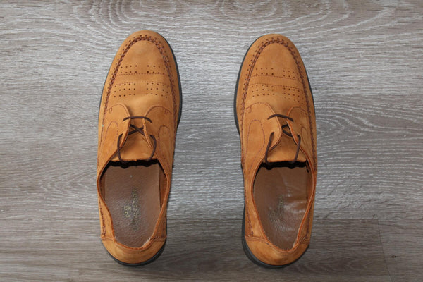 Chaussure Vintage Cuir Nubuck Souple Marron - Taille 44 – Élégance Made in Italy