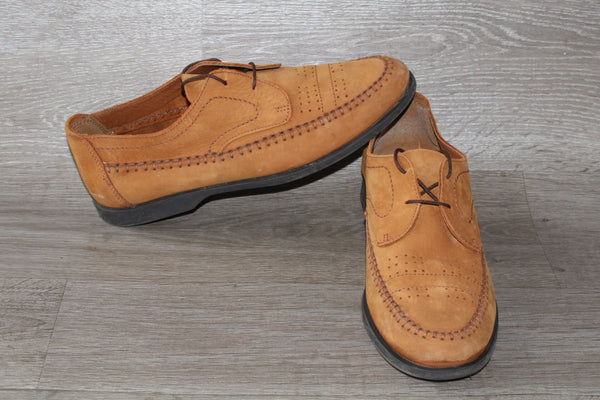 Chaussure Vintage Cuir Nubuck Souple Marron - Taille 44 – Élégance Made in Italy