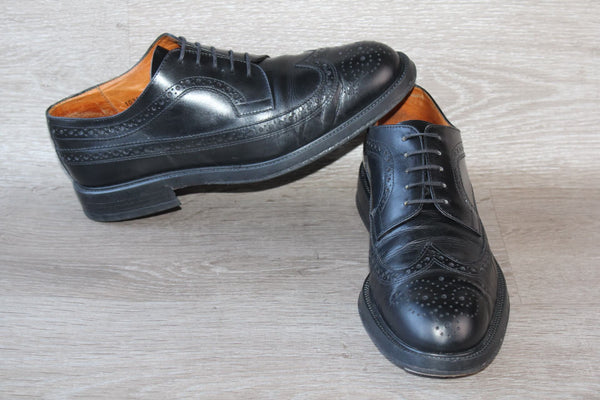 Christian Pellet Chaussure Derby Cuir Noir – Taille 41 – Occasion Très Bon état Made in France
