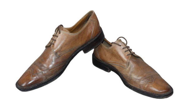 Chaussure Derby Cuir Marron Heyraud – Taille 41 – Occasion très bon état Made in Italy