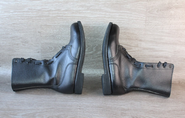 Chaussure Militaire Rangers Cuir Noir Tortora Marseille - Taille 39 Unisexe – Occasion très bon état Made in France