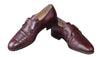 Chaussure à Boucles Cuir Bordeaux Manfield - Taille 41 – Occasion Très Bon état Made in Italy