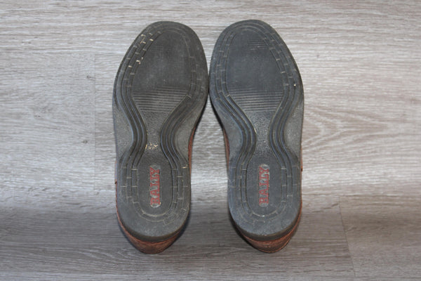Chaussures Bally Hermit Vintage Cuir Marron 39,5 Unisexe – Made in Italy