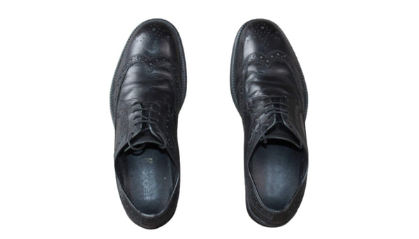 Geox Respira Chaussure Derby Cuir Noir - Taille 39 – Occasion Très Bon état