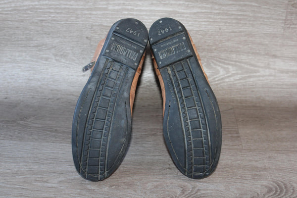 Bottes Vintage Palladium Cuir Beige – T40 Unisexe – Très Bon État