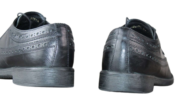 Geox Respira Chaussure Derby Cuir Noir - Taille 39 – Occasion Très Bon état
