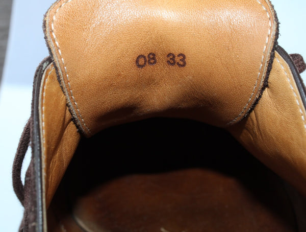 Chaussures Richelieu en Daim Marron Bowen – Taille 43 – Élégance Made in England