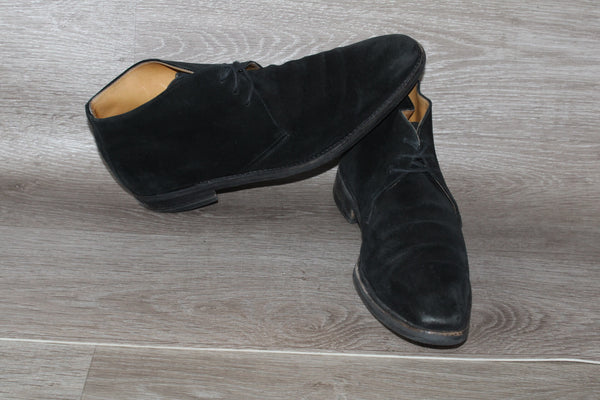 Bottines Finsbury Daim Noir – Taille 42 – Occasion Made in England