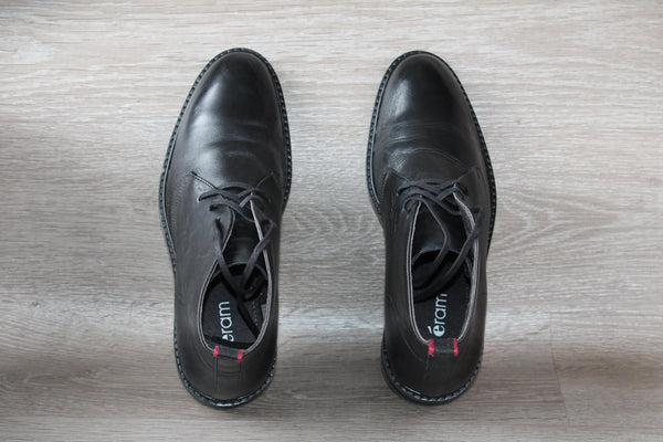 Desert Boots Cuir Noir Eram - Taille 44 EU – Élégance et Confort au Quotidien