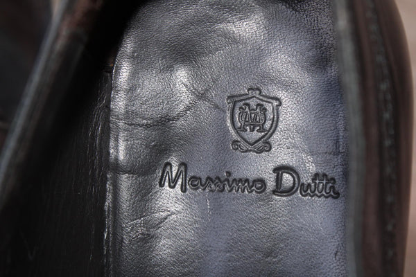 Massimo Dutti Chaussure Oxford Cuir Noir – Taille 44 – Occasion très bon état Made in Spain