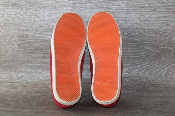 Sneaker Basse Cuir Velours Rouge – Taille 40 – Occasion très bon état
