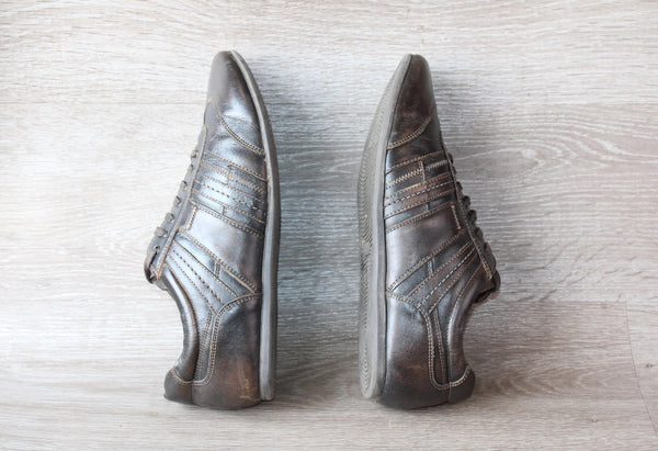Sneakers Allen Cooper cuir marron – Taille 42 – Très bon état