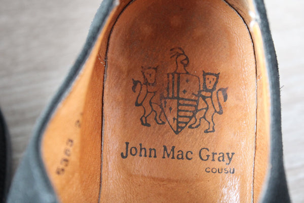 Chaussure De Luxe Velours Noir John Mac Gray – Taille 42,5 – Occasion très bon état Made in England