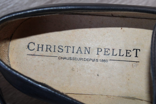 Chaussure Mocassin Cuir Noir Christian Pellet – Taille 44,5 – Occasion Très Bon état