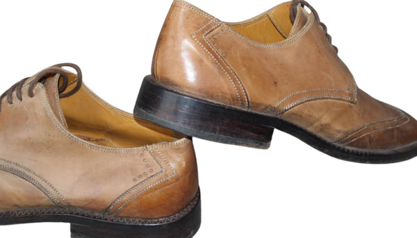Chaussure Derby Cuir Marron Heyraud – Taille 41 – Occasion très bon état Made in Italy