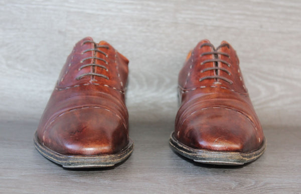 Santoni Richelieu Marron Cuir 44 – Luxe Italien à Prix Doux