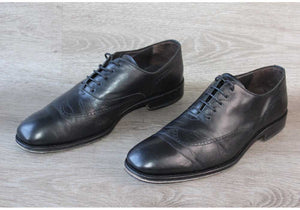 Massimo Dutti Chaussure Oxford Cuir Noir – Taille 44 – Occasion très bon état Made in Spain