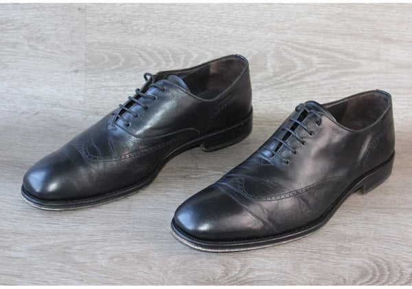 Massimo Dutti Chaussure Oxford Cuir Noir – Taille 44 – Occasion très bon état Made in Spain