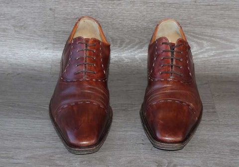 Santoni Richelieu Marron Cuir 44 – Luxe Italien à Prix Doux