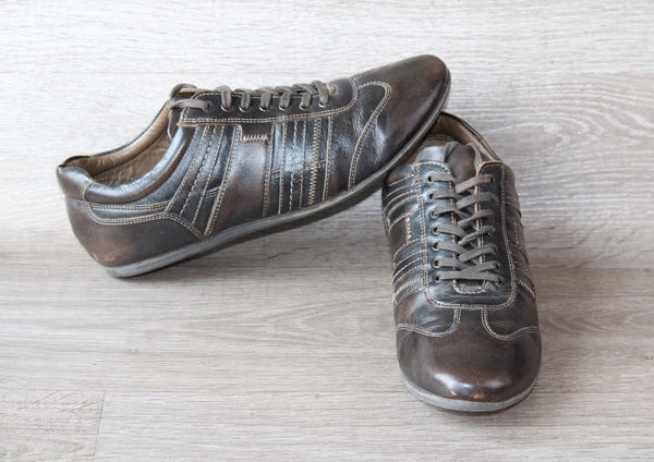 Sneakers Allen Cooper cuir marron – Taille 42 – Très bon état
