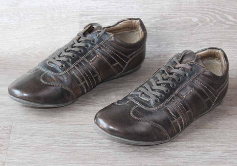 Sneakers Allen Cooper cuir marron – Taille 42 – Très bon état