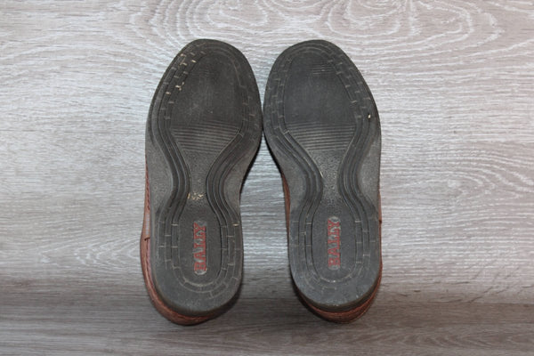 Bally Hermit Chaussure Vintage Cuir Marron – Taille 39,5 – Occasion Très Bon état Made in Italy - julfripes