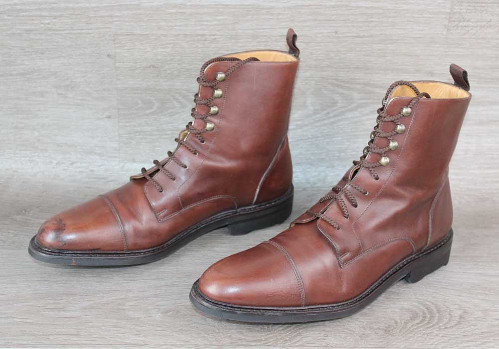 Bexley Enfield Derby Boots Cuir Marron – Taille 44 – Occasion très bon état - julfripes